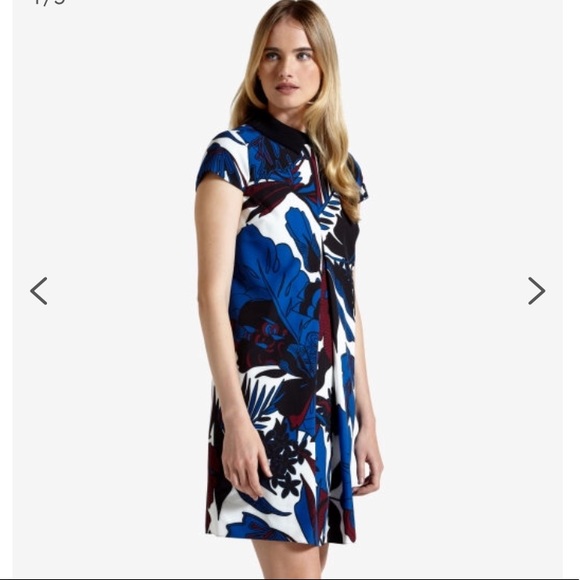 Avanna Woodblock Leaf Shift Dress - Picture 8 of 8